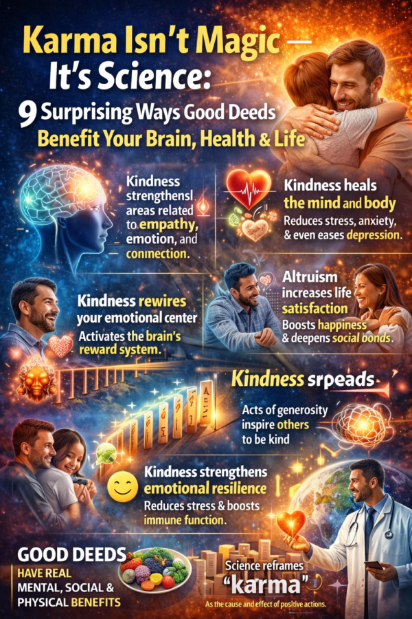 Karma Isn’t Magic — It’s Science: 9 Surprising Ways Good Deeds Benefit Your Brain, Health & Life
